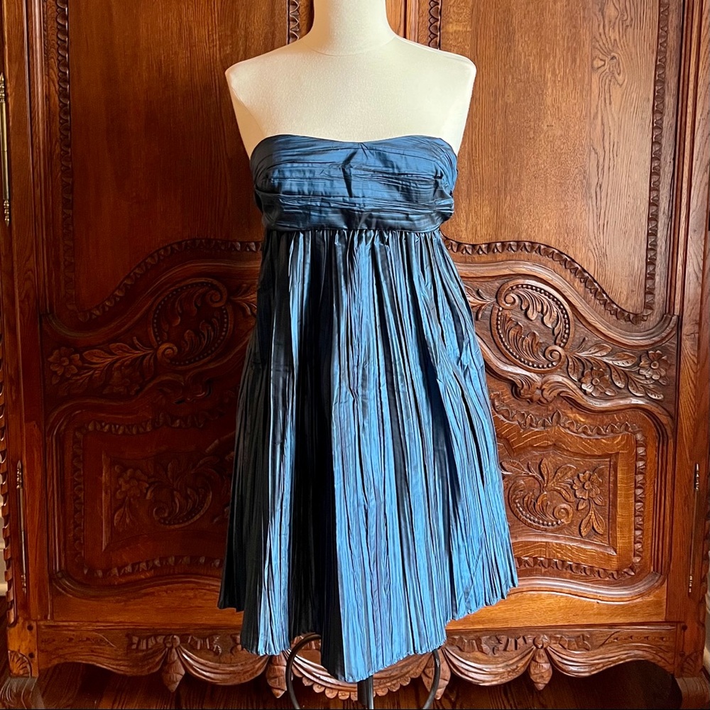 NWT Calypso St Barth Pleated Dress (Blue, Size 0)